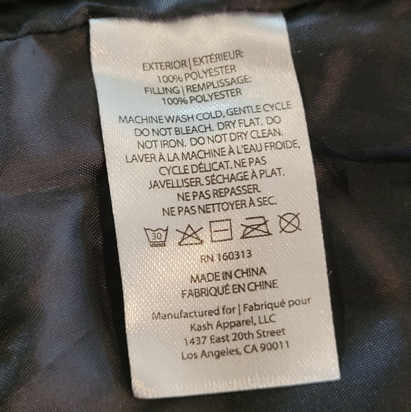 NWT SOCIALITE Quilted Lightweight Black Vest, Zipper Closure, Size L/XL - Picture 14 of 16